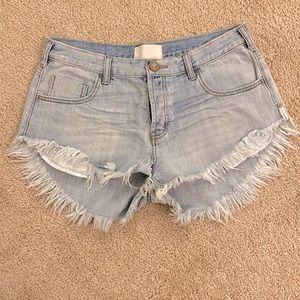 One Teaspoon Light Blue Jean Shorts
